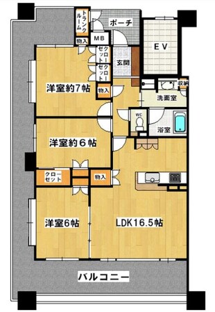 サンリヤン花畑駅前の物件間取画像